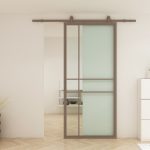 Stalen schuifdeur Luxury BRONS (HELDER GLAS) + Systeem - Afbeelding 2